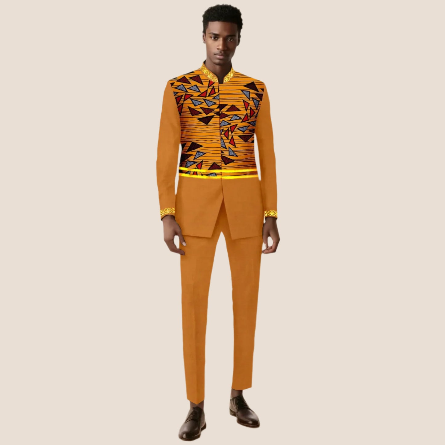 NNEKA Mens Suit Single Breasted Blazer and Pants Set