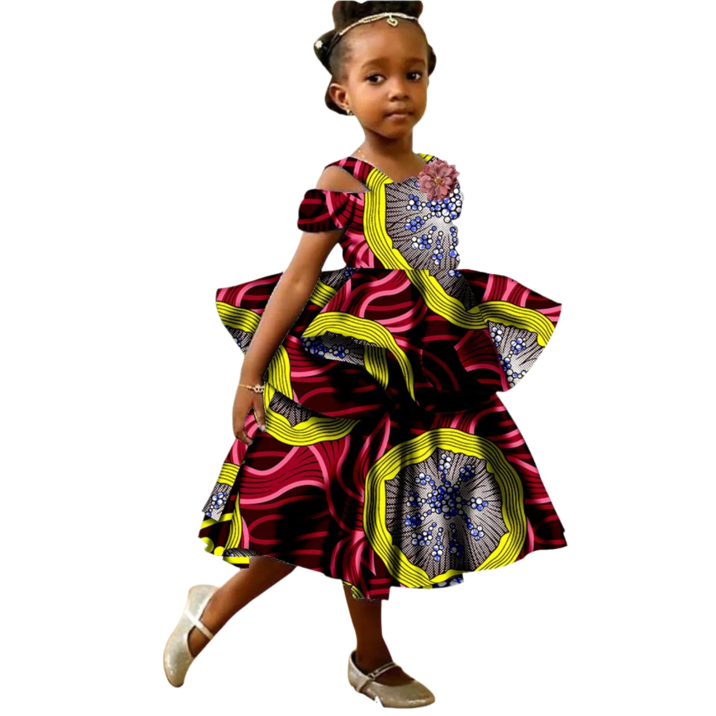 NNEKA Kids Girls Sleeveless Peplum Princess Dress